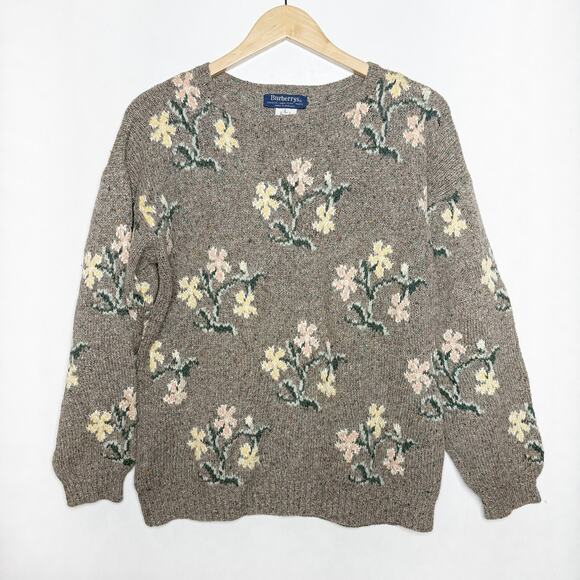 BURBERRY Vintage Floral Silk Blend Sweater - Picture 1 of 3